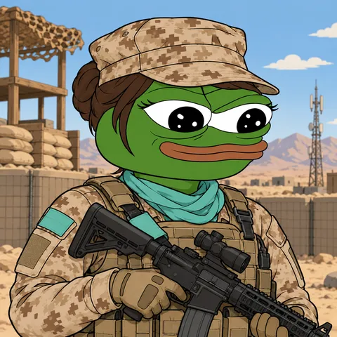 The Army Fren concept: Desert Degen Duty, Desert Patrol, holding Modern Infantry Rifle.