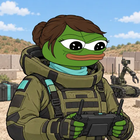 The Army Fren concept: EOD And Chill, Bomb Disposal Specialist, holding Inspection Robot Controller.