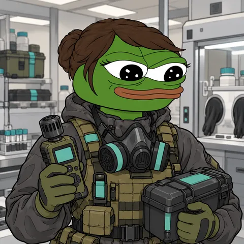 The Army Fren concept: All Clear Energy, Chemical Recon Specialist, holding Handheld Detection Meter.