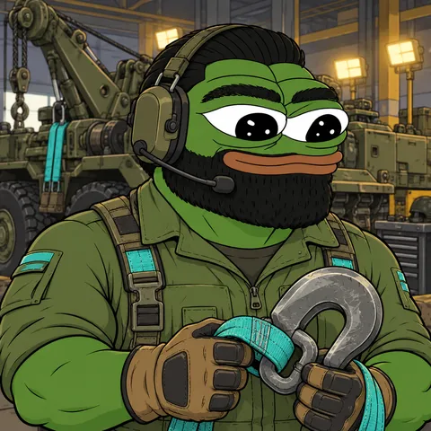 The Heavy Fren concept: Recovery Maxxing, Vehicle Recovery Crew, holding Heavy Recovery Hook.
