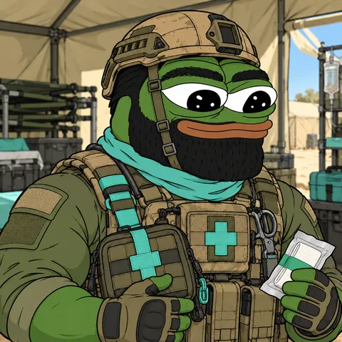 The Heavy Fren concept: Fren First Response, Combat Medic, holding Trauma Kit.