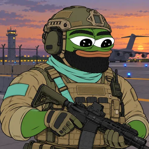 The Heavy Fren concept: Runway Rumbler, Airfield Security, holding Modern Service Rifle.