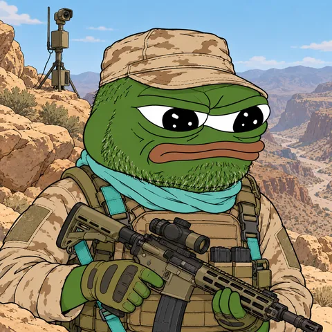 The Veteran concept: Dusty But Based, Desert Scout, holding Modern Recon Carbine.