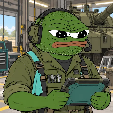 The Veteran concept: Master Of The Motor Pool, Maintenance Chief, holding Diagnostic Tablet.